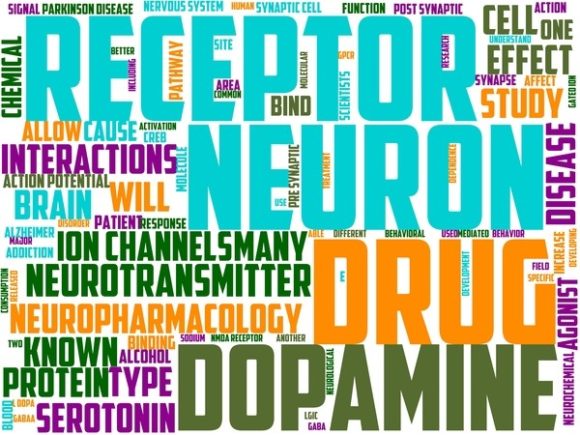 Neuropharmacology Wordart Background
