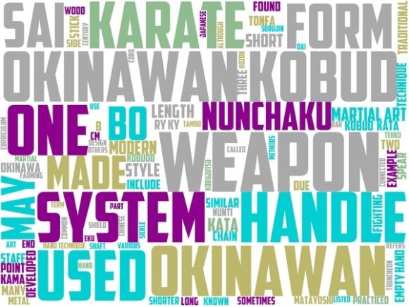 Okinawan Kobudō Wordart Background.jpg: A Multifaceted Design Asset for Creative Expression and Cultural Connection