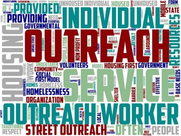 Outreach Worker Wordart Sticker