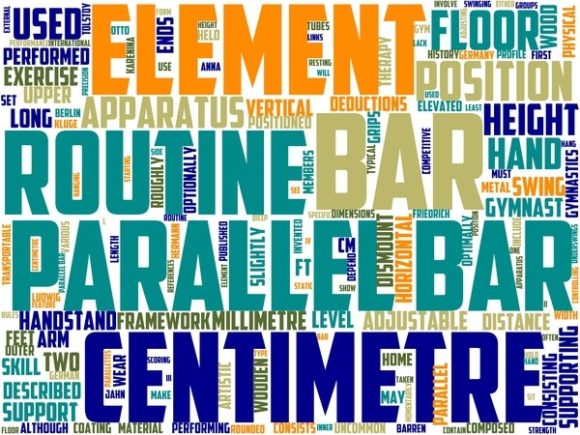 Parallel Bars Wordart Background