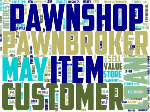 Pawnbroker Wordart Banner: Hand-Drawn Wordcloud Design