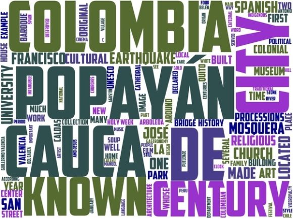 Popayan Wordart Book Cover: A Hand-Drawn Wordcloud for Meaningful Visual Storytelling