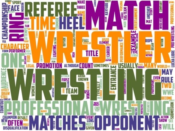 Professional Wrestler Wordart Book Cover